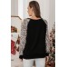 Christmas Leopard Letter Graphic Print Long Sleeve Shirt Christmas Leopard Letter Graphic Print Long Sleeve Shirt