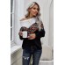 Black Colorblock Leopard Patchwork Knit Top Black Colorblock Leopard Patchwork Knit Top