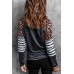 Black Leopard Striped Long Sleeve Top Black Leopard Striped Long Sleeve Top