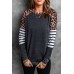 Black Leopard Striped Long Sleeve Top Black Leopard Striped Long Sleeve Top