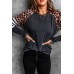 Black Leopard Striped Long Sleeve Top Black Leopard Striped Long Sleeve Top
