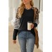 Black Leopard Striped Long Sleeve Top Black Leopard Striped Long Sleeve Top