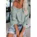 Green The Morning View Thermal Knit Top Green The Morning View Thermal Knit Top