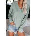 Green The Morning View Thermal Knit Top Green The Morning View Thermal Knit Top