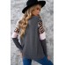 Family Matching Mom's Leopard Splicing Long Sleeve Top Family Matching Mom's Leopard Splicing Long Sleeve Top