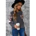 Family Matching Mom's Leopard Splicing Long Sleeve Top Family Matching Mom's Leopard Splicing Long Sleeve Top