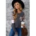 Family Matching Mom's Leopard Splicing Long Sleeve Top Family Matching Mom's Leopard Splicing Long Sleeve Top